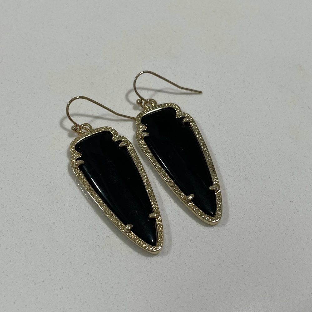 Black Drop Earrings